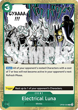 (036) One Piece TCG OP08: Two Legends Single: Electrical Luna (OP08-036)  Rare
