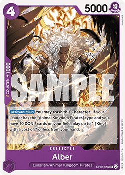 (059) One Piece TCG OP08: Two Legends Single: Alber (OP08-059)  Uncommon