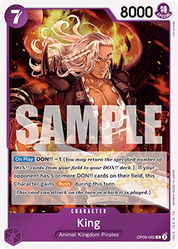 (060) One Piece TCG OP08: Two Legends Single: King (OP08-060)  Rare