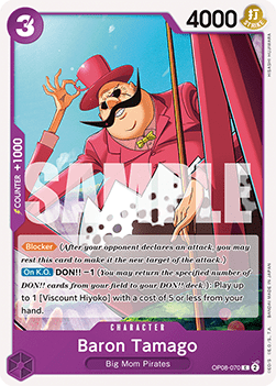 (070) One Piece TCG OP08: Two Legends Single: Baron Tamago (OP08-070)  Common
