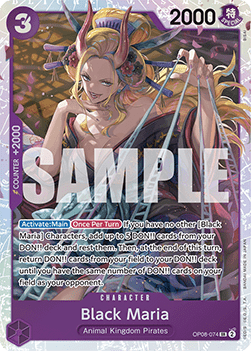 (074) One Piece TCG OP08: Two Legends Single: Black Maria (OP08-074) (V.1)  Super Rare