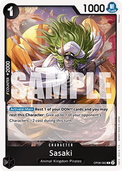 (082) One Piece TCG OP08: Two Legends Single: Sasaki (OP08-082)  Rare