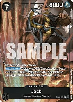 (084) One Piece TCG OP08: Two Legends Single: Jack (OP08-084) (V.2)  Alternate Art