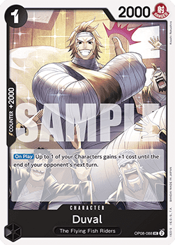 (088) One Piece TCG OP08: Two Legends Single: Duval (OP08-088)  Uncommon