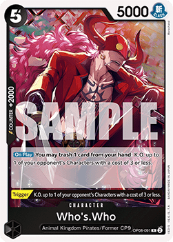 (091) One Piece TCG OP08: Two Legends Single: Who's.Who (OP08-091)  Rare