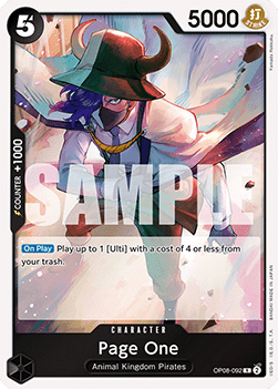 (092) One Piece TCG OP08: Two Legends Single: Page One (OP08-092)  Rare