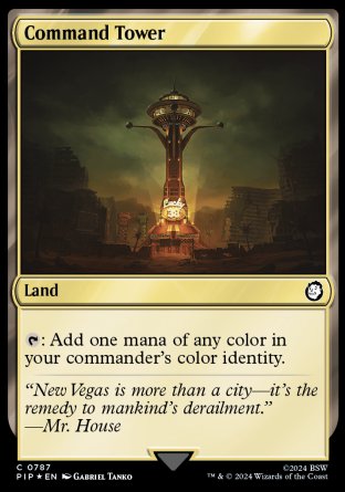 (787) Magic The Gathering Universes Beyond: Fallout: Extras Single: Command Tower (V.2)  Holo Common