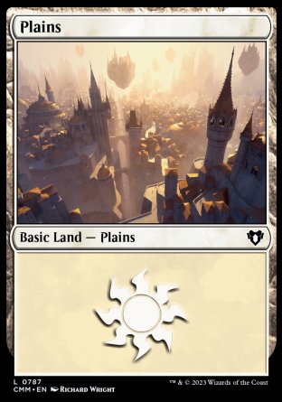 (787) Magic The Gathering Commander Masters: Extras Single: Plains (V.8)  Land