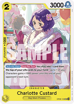 (103) One Piece TCG OP08: Two Legends Single: Charlotte Custard (OP08-103)  Uncommon