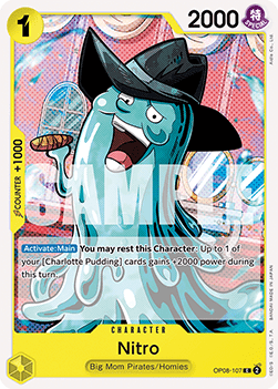 (107) One Piece TCG OP08: Two Legends Single: Nitro (OP08-107)  Common