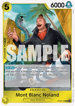 (109) One Piece TCG OP08: Two Legends Single: Mont Blanc Noland (OP08-109)  Rare