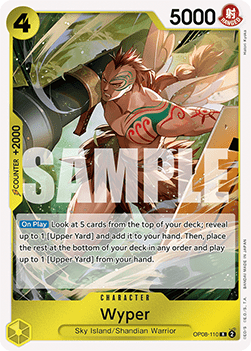 (110) One Piece TCG OP08: Two Legends Single: Wyper (OP08-110) (V.1)  Rare