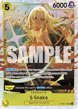 (112) One Piece TCG OP08: Two Legends Single: S-Snake (OP08-112) (V.1)  Super Rare