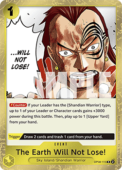 (115) One Piece TCG OP08: Two Legends Single: The Earth Will Not Lose! (OP08-115)  Rare