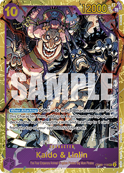 (119) One Piece TCG OP08: Two Legends Single: Kaido & Linlin (OP08-119) (V.1)  Secret Rare