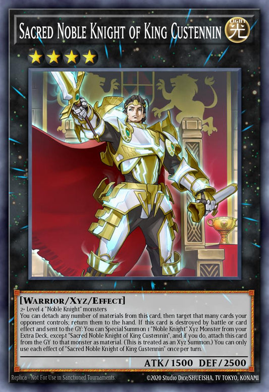 (142) YuGiOh TCG MP19: 2019 Gold Sarcophagus Tin Mega Pack Single: Sacred Noble Knight of King Custennin  Rare