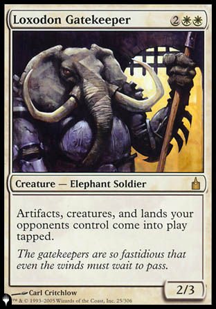 (025) Magic The Gathering The List Single: Loxodon Gatekeeper  Rare