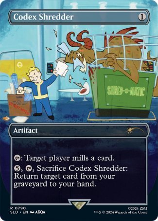 (790) Magic The Gathering Secret Lair Drop Series Single: Codex Shredder  Rare