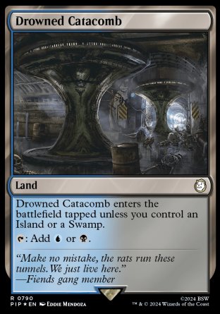 (790) Magic The Gathering Universes Beyond: Fallout: Extras Single: Drowned Catacomb (V.2)  Holo Rare