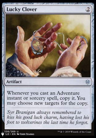 (226) Magic The Gathering The List Single: Lucky Clover  Uncommon