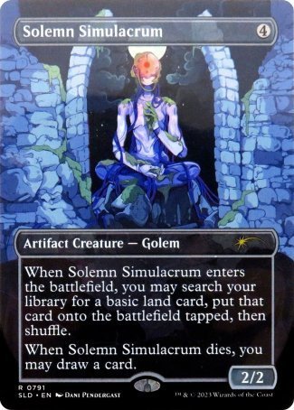 (791) Magic The Gathering Secret Lair Drop Series Single: Solemn Simulacrum  Rare