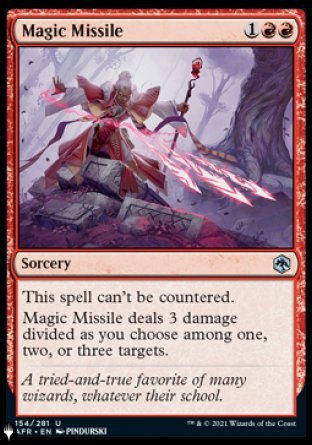 (154) Magic The Gathering The List Single: Magic Missile  Uncommon