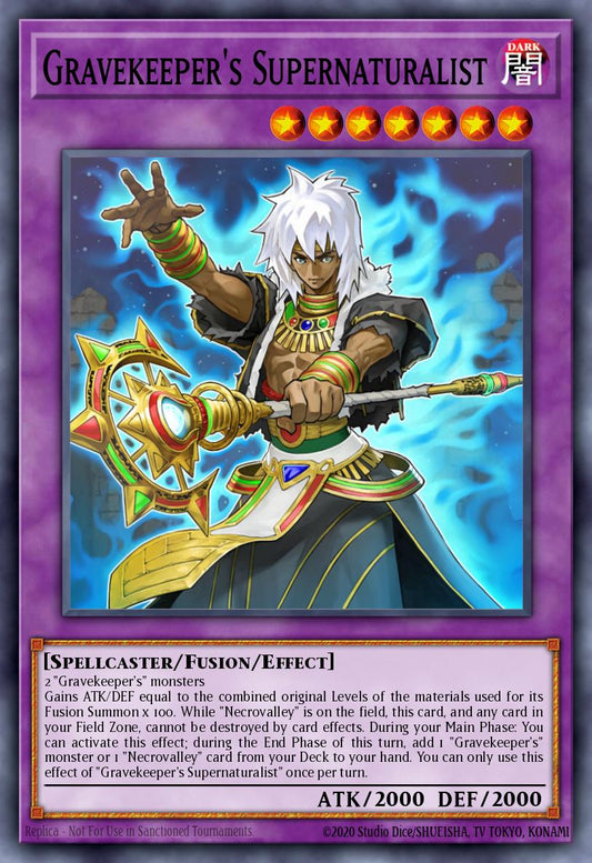 (181) YuGiOh TCG MP19: 2019 Gold Sarcophagus Tin Mega Pack Single: Gravekeeper's Supernaturalist  Common