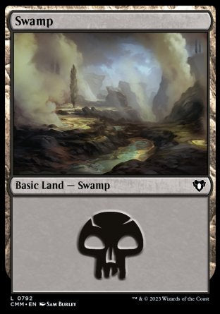 (792) Magic The Gathering Commander Masters: Extras Single: Swamp (V.5)  Land