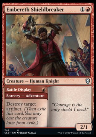 (792) Magic The Gathering Commander Legends: Battle for Baldur's Gate: Extras Single: Embereth Shieldbreaker // Battle Display  Uncommon