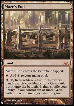 (152) Magic The Gathering The List Single: Maze's End  Mythic