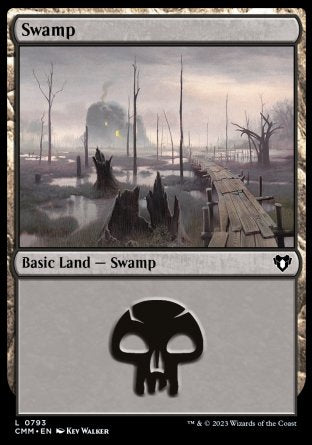 (793) Magic The Gathering Commander Masters: Extras Single: Swamp (V.6)  Land