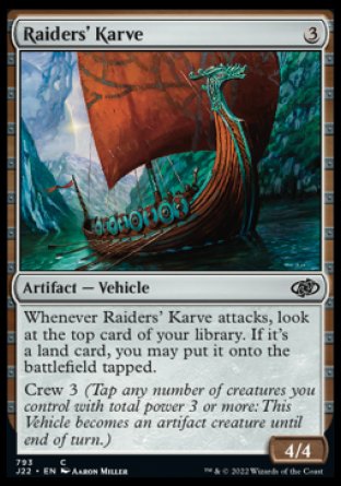 (793) Magic The Gathering Jumpstart 2022 Single: Raiders' Karve Holo Common