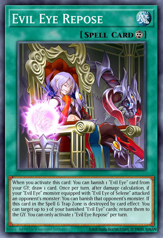 (241) YuGiOh TCG MP20: 2020 Tin of Lost Memories Mega Pack Single: Evil Eye Repose  Super Rare