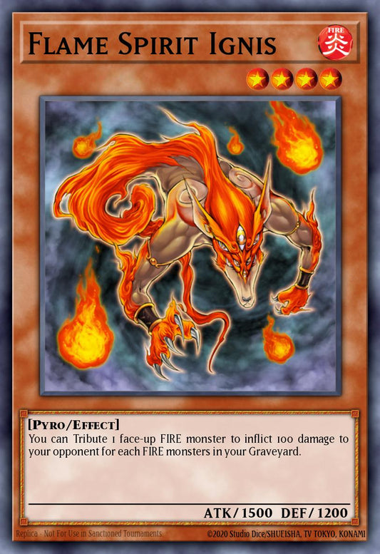 (087) YuGiOh TCG LODT: Light of Destruction Single: Flame Spirit Ignis (V.2 - Rare)  Rare