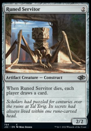 (794) Magic The Gathering Jumpstart 2022 Single: Runed Servitor  Common