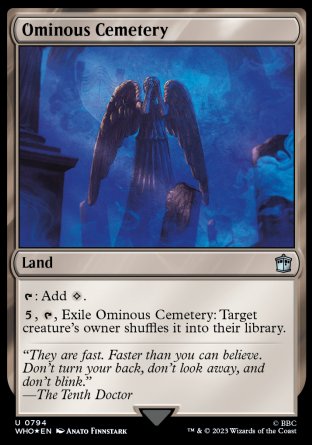 (794) Magic The Gathering Universes Beyond: Doctor Who: Extras Single: Ominous Cemetery  Uncommon