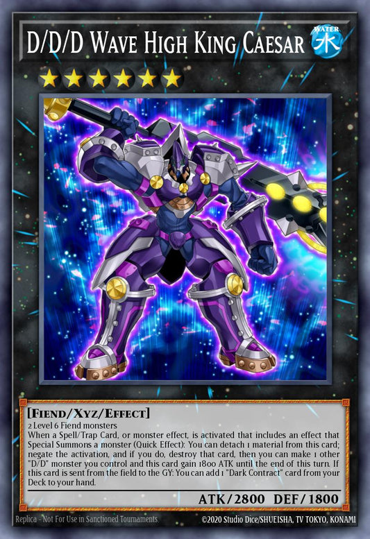 (290) YuGiOh TCG RA04: Quarter Century Stampede Single: D/D/D Wave High King Caesar (V.1 - Platinum Secret Rare)  Platinum Secret Rare