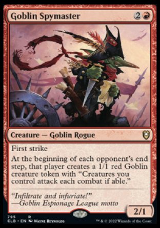 (795) Magic The Gathering Commander Legends: Battle for Baldur's Gate: Extras Single: Goblin Spymaster  Rare