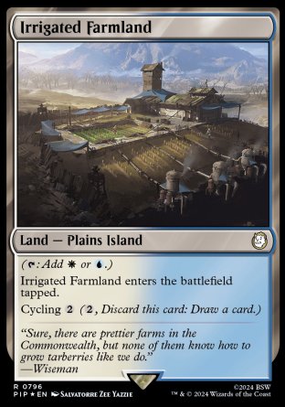 (796) Magic The Gathering Universes Beyond: Fallout: Extras Single: Irrigated Farmland (V.2)  Holo Rare