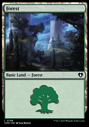 (798) Magic The Gathering Commander Masters: Extras Single: Forest (V.5)  Land