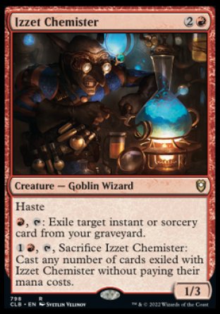 (798) Magic The Gathering Commander Legends: Battle for Baldur's Gate: Extras Single: Izzet Chemister  Rare