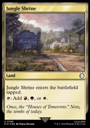 (798) Magic The Gathering Universes Beyond: Fallout: Extras Single: Jungle Shrine  Holo Uncommon