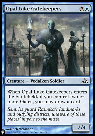 (016) Magic The Gathering The List Single: Opal Lake Gatekeepers  Common