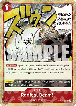 (OP01-029) One Piece TCG PRB01: The Best Single: Radical Beam!! (OP01-029) (V.2)  Uncommon