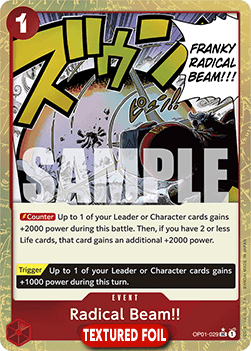 (OP01-029) One Piece TCG PRB01: The Best Single: Radical Beam!! (OP01-029) (V.3)  Uncommon