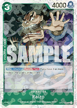 (OP01-052) One Piece TCG PRB01: The Best Single: Raizo (OP01-052) (V.2)  Uncommon