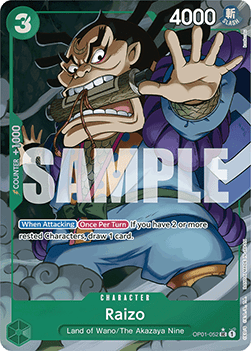 (OP01-052) One Piece TCG PRB01: The Best Single: Raizo (OP01-052) (V.3)  Uncommon