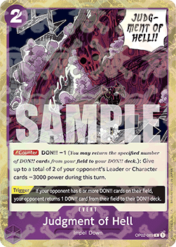 (OP02-018) One Piece TCG PRB01: The Best Single: Judgment of Hell (OP02-089) (V.2)  Rare
