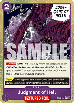(OP02-018) One Piece TCG PRB01: The Best Single: Judgment of Hell (OP02-089) (V.3)  Rare