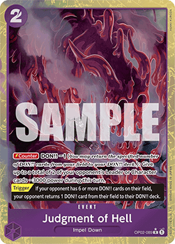 (OP02-018) One Piece TCG PRB01: The Best Single: Judgment of Hell (OP02-089) (V.4)  Alternate Art